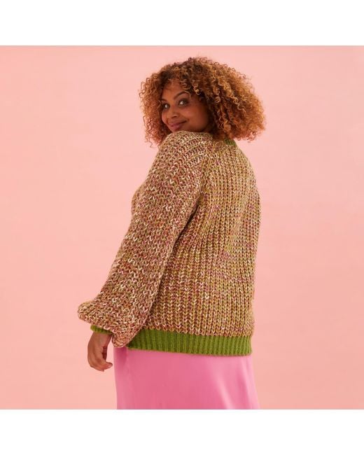 Cara & The Sky Red Debbie Twist High Neck Jumper
