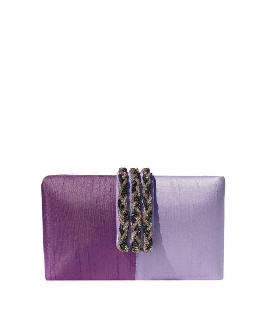 Simitri Purple Iris Clutch