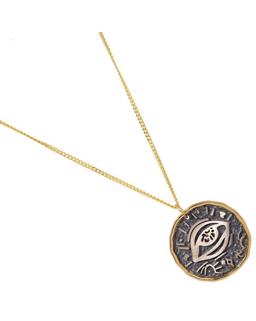 Ebru Jewelry Metallic Protective Eye Symbol Sterling & Pendant Necklace