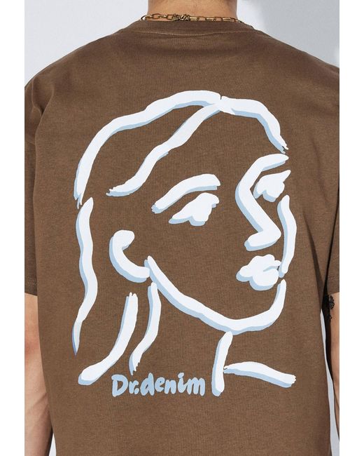 Dr. Denim Brown Trooper Tee for men