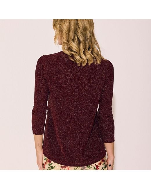 Lindsay Nicholas New York Red Disco Glitter Bracelet Sleeve Top