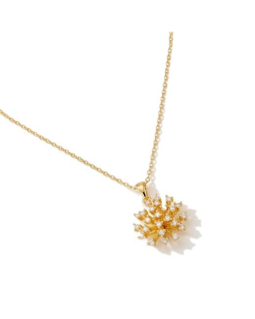 Elk & Bloom Metallic 14K Star Flower Pendant Necklace