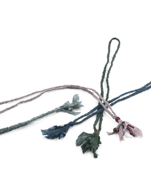 Anchor and Crew Metallic Jade Marcus, Stone & Braided Cotton Voile Skinny Necklace X Wrap Bracelet for men