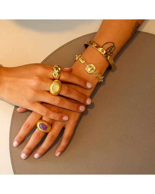 Kybele Studio Metallic Medallion Link Bracelet