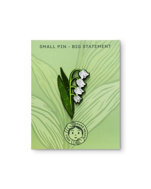 Make Heads Turn Green Enamel Pin Lily Of The Valley