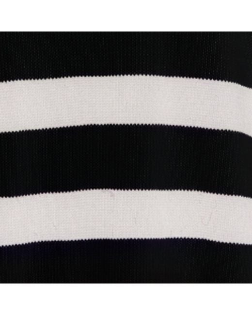 SALANIDA Black Marina Striped 100% Merino Sweater