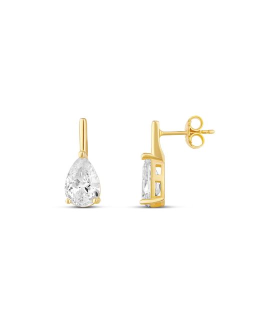 SHYMI Metallic Pear Shape Bar Drop Earrings