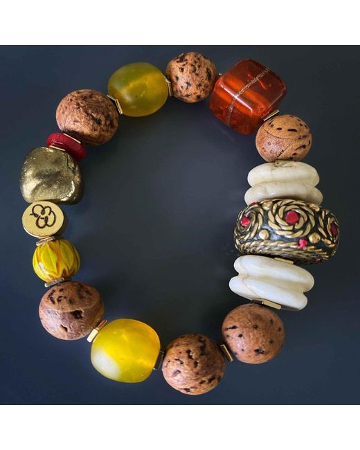 Ebru Jewelry Brown Vintage Style Bohemian Bracelet