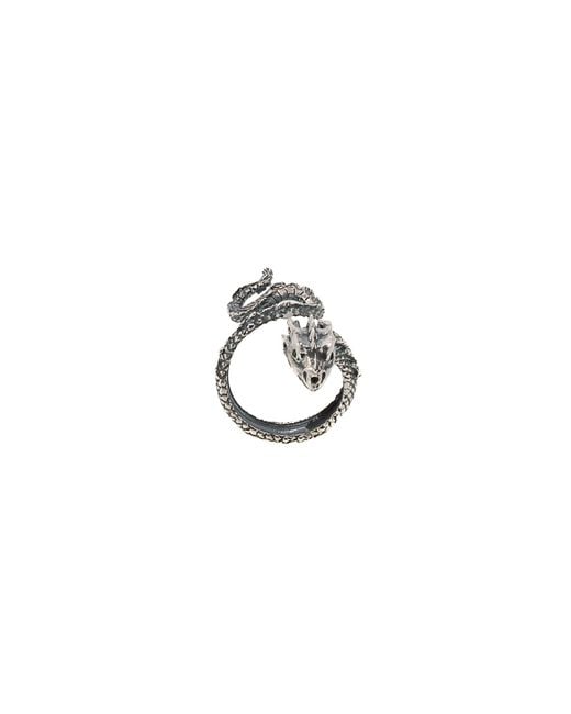 Ebru Jewelry Metallic Sterling Rebirth Snake Ring