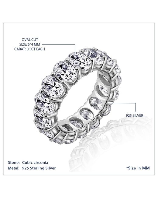 Diamonbliss Metallic Oval Cut Eternity Ring