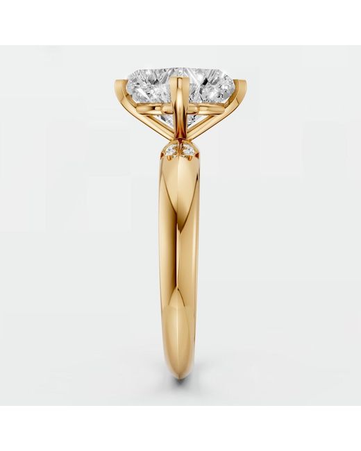 Aya Fine Jewelry Metallic 2.15 Cwt Lily Cut Lab Diamond Solitaire Ring