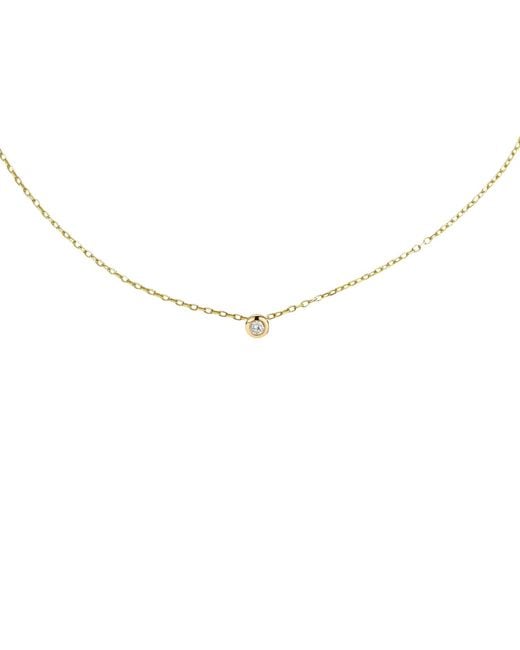 BLOOMTINE | Earth Angel HQ Metallic Illuminess Vermeil 'The Light Inside You' Single Moissanite Stone Choker