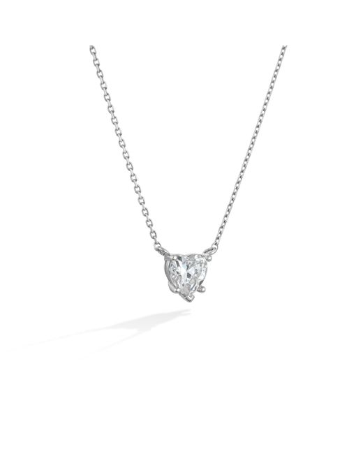 Shabella Nyc Metallic Crystal Heart Necklace