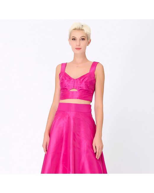 Smart and Joy Pink Taffeta Top