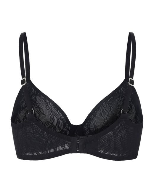 Amour D'agnette Black Julie Molded Lace & Mesh T-Shirt Bra