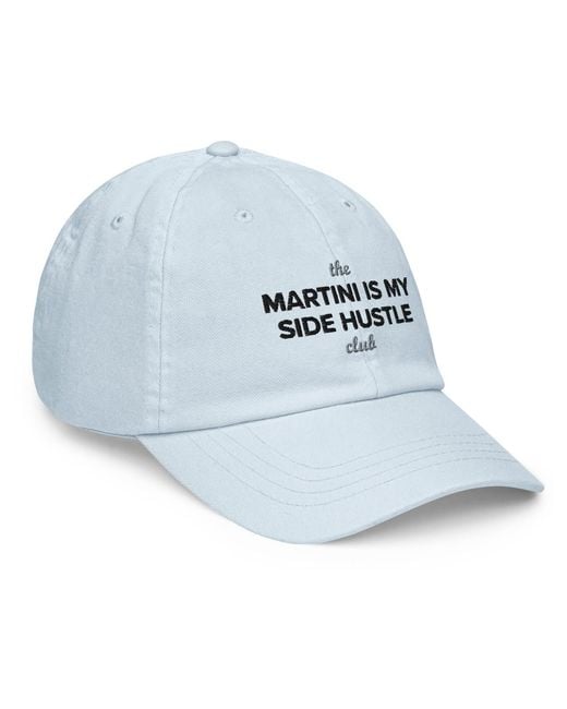 Anchor and Crew Blue Pastel Martini Is My Side Hustle Club Chino Embroidered Cap