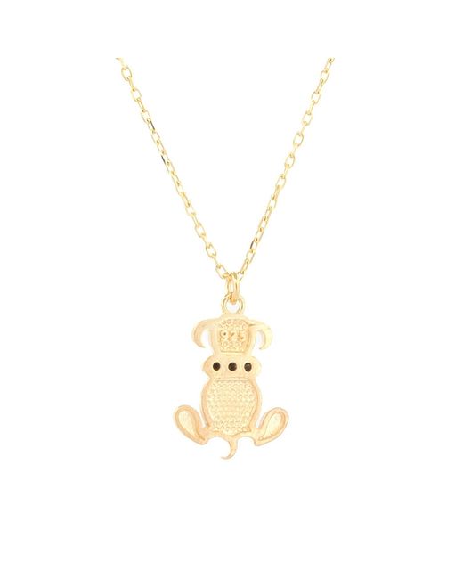 Ebru Jewelry Metallic Loyal Pup Vermeil Necklace