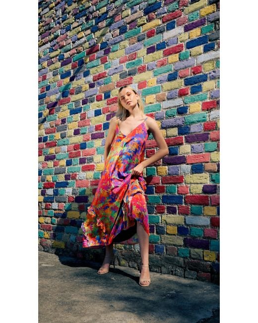 Any Old Iron White Pastel Lightning Ruffle Dress