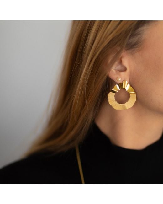 Nart Nature Making Art Metallic Neutrals The Gout Buriti Natural Fiber Earrings