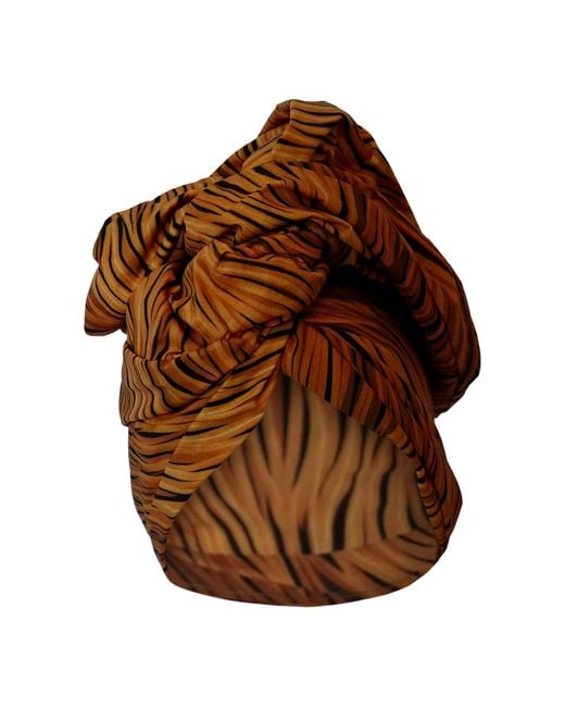 Romer Millinery Brown Twisturban Turban Ginger Faux Coiffure