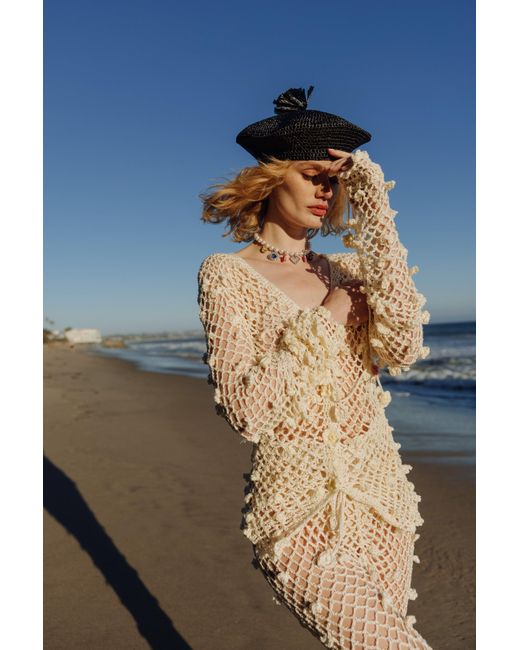 Andreeva White Handmade Crochet Shirt