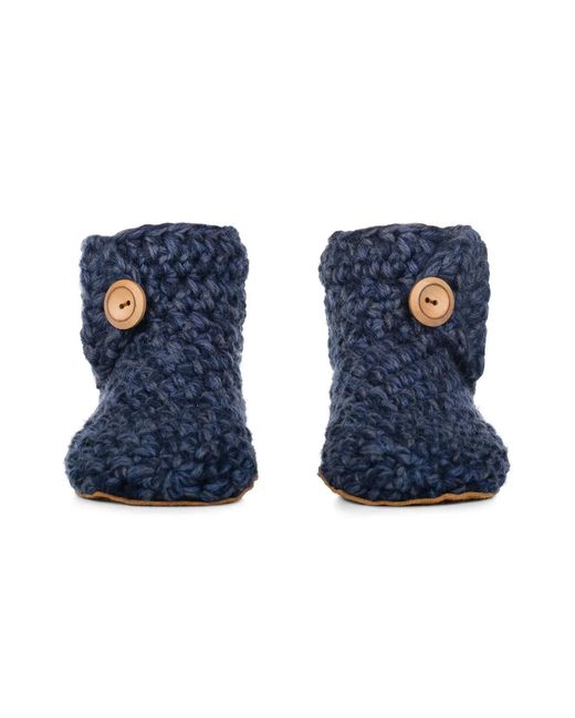 Kingdom of Wow Blue Extra Cozy Boot Wool Slippers For