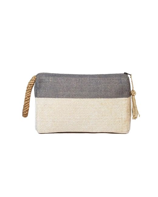KORISSA Gray Block A Clutch