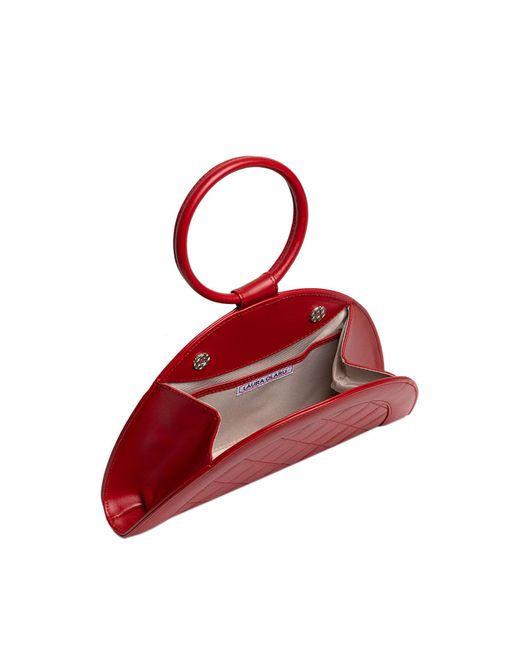 Laura Olaru Red Fany Mini Quilted Leather Bag