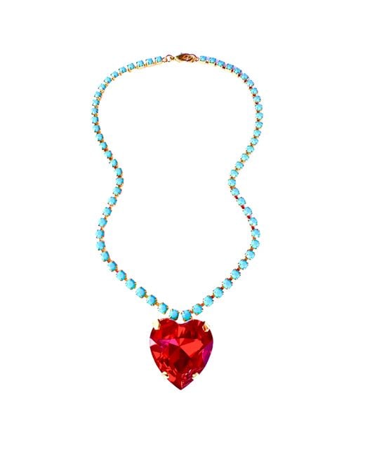The Pink Reef Red Heart Of The Ocean Necklace