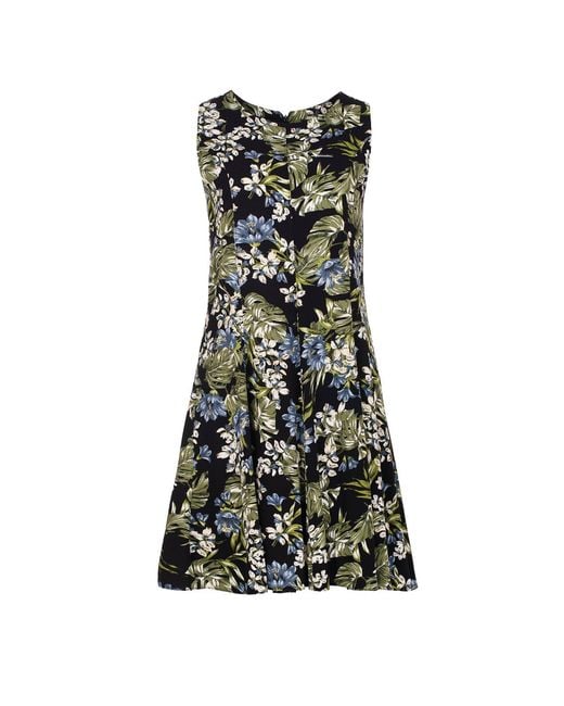 Conquista Green Floral Cloche Dress
