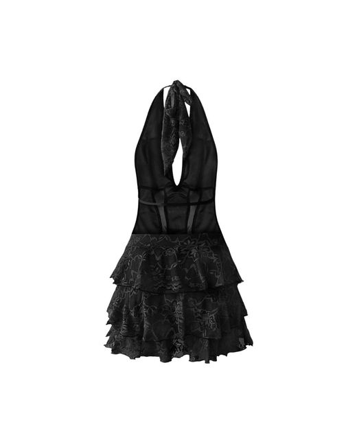 OW Collection Black Eleanor Mini Dress