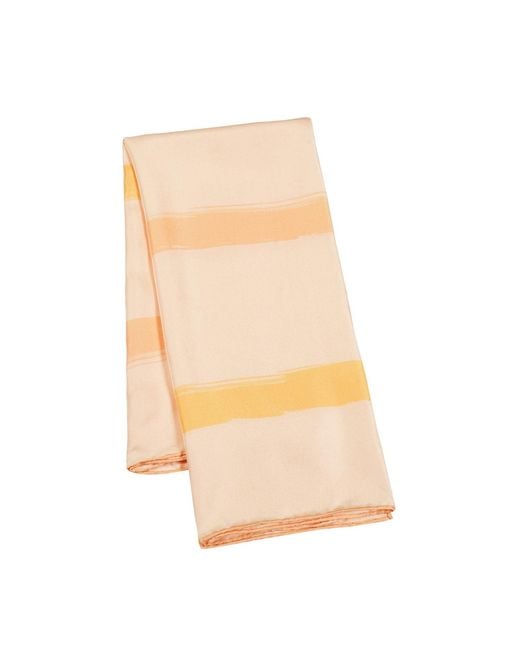 Heritagemoda Natural Peach Hand-Painted Silk Scarf for men