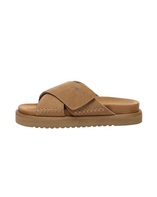 EverAu Australia Brown Rose Leather Sandals