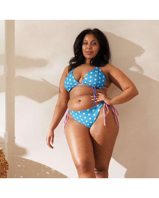 Formula S7 Blue Bubble Pop Recycled String Bikini