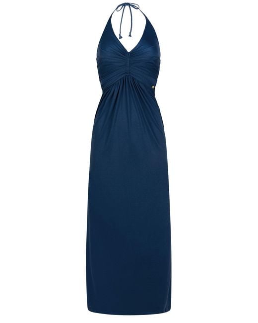 Chic by Lirette Blue Halter Dress Natural
