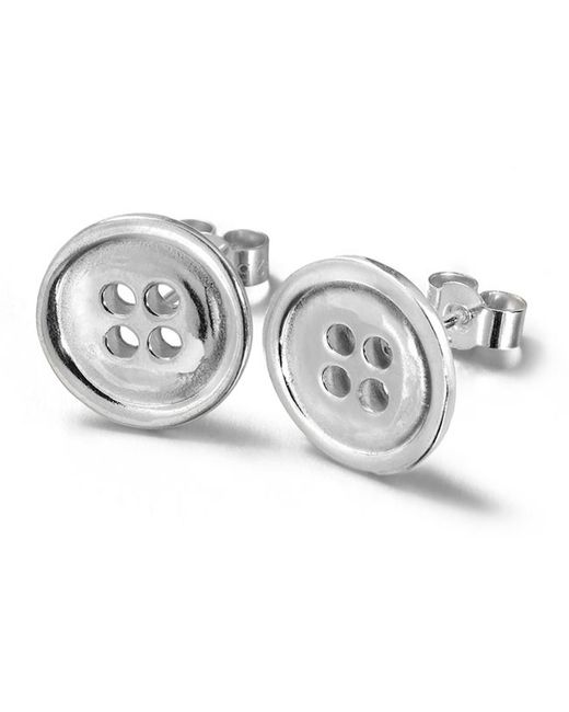 Lucy Quartermaine Gray Large Button Studs