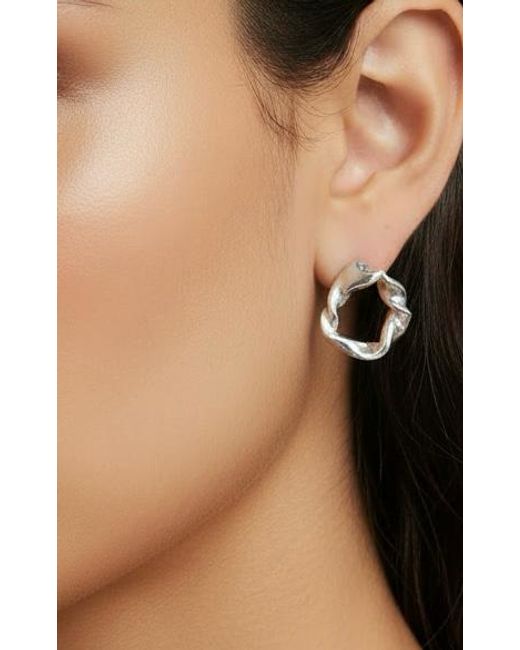 Mitsymay Jewellery Metallic Twists & Tangled Small Hoops