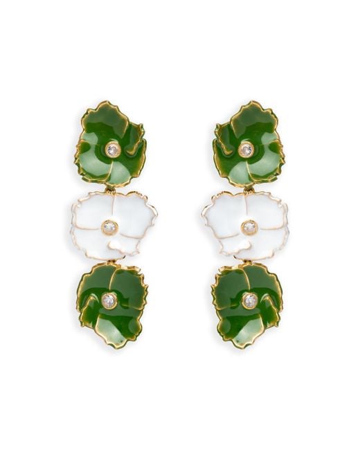 Lavani Jewels Green And Prunus Earrings