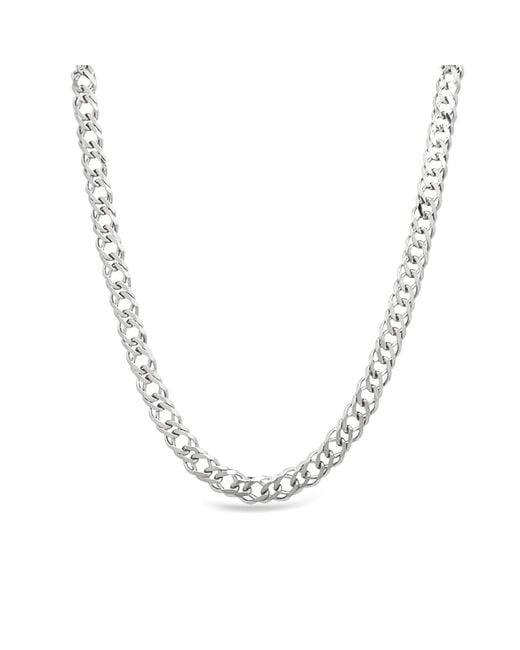 Lutiro Metallic Double Link Chain Necklace