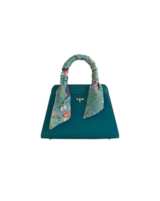 Fable England Green Fable Into The Woods Mini Teal Tote