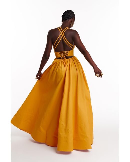 Ofuure Yellow Adele Maxi Dress