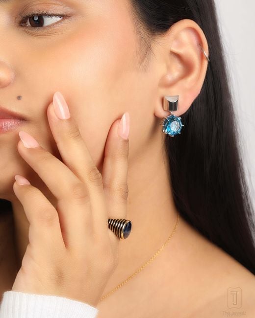 The Jewelz Blue Sky Drift Topaz Earrings