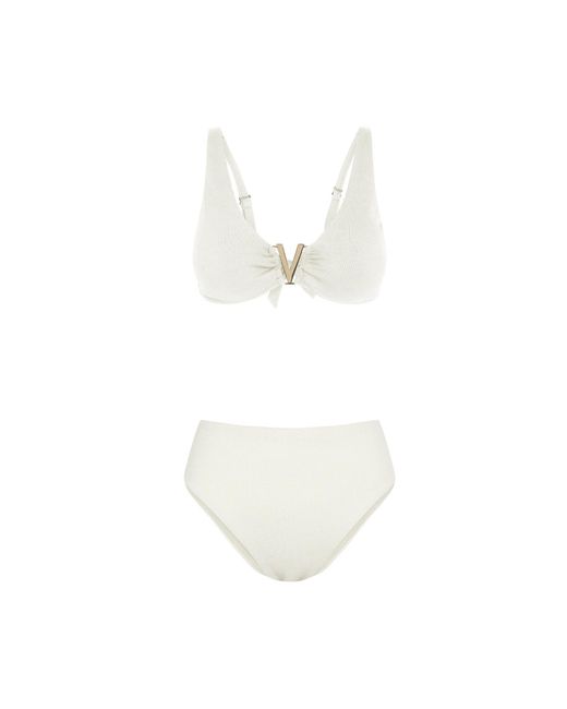 Aqva Swimwear White Nude Aiguablava Bikini Top