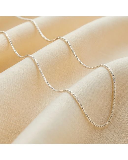 Posh Totty Designs White Sterling Box Chain Necklace
