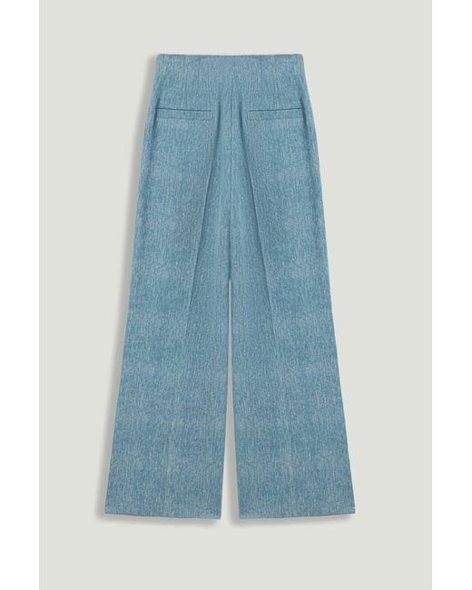 Nocturne Blue Wide-Leg Trousers
