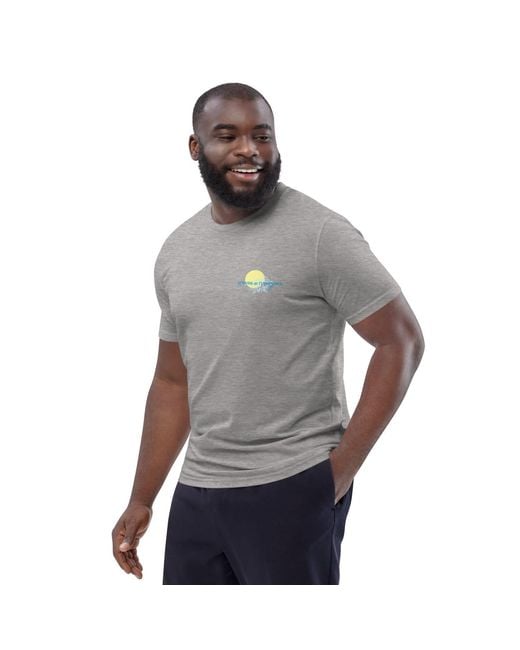 Anchor and Crew Gray Heather Santorini Landmark Organic Cotton T-Shirt for men