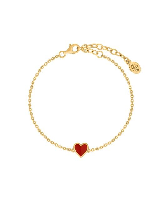 Karma and Luck Metallic Soulful Passion Carnelian Heart Bracelet