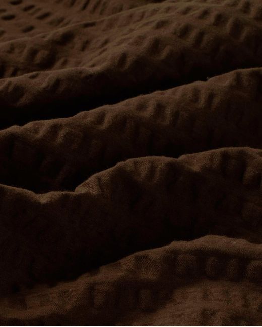 Thinking Mu Brown Tom Seersucker Shirt for men