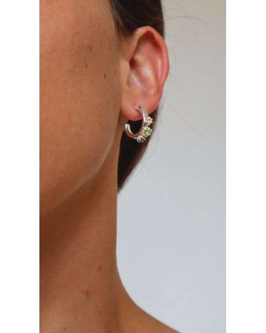 Gem Island Metallic Aura Earrings
