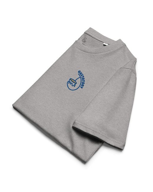 Anchor and Crew Gray Heather Gustatory Coffee Alchemist Organic Cotton Embroidered T-Shirt